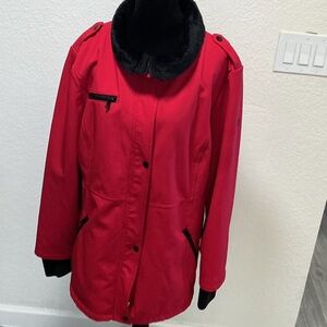 Jessica Simpson Vibrant Red Blazer with Black Details
